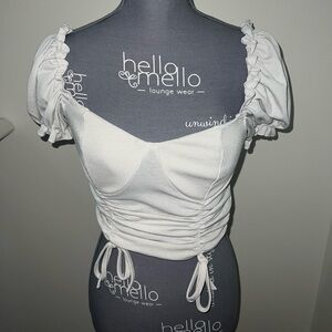 3 for $12 White Ruched Women's Top